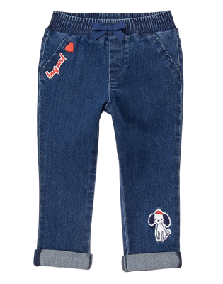 Jean Fille Gymboree Taille 8 Plus – Bleu Denim Avec Fleurs – Occasion Très Bon état